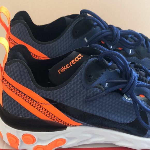 💙🧡NIKE REACT ELEMENT 55 SE SNEAKERS🧡💙 - Picture 3 of 7